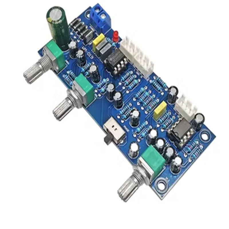 Dual NE5532 low-pass filter front stage board 2.1 channel phase adjustable ultra subwoofer tone board