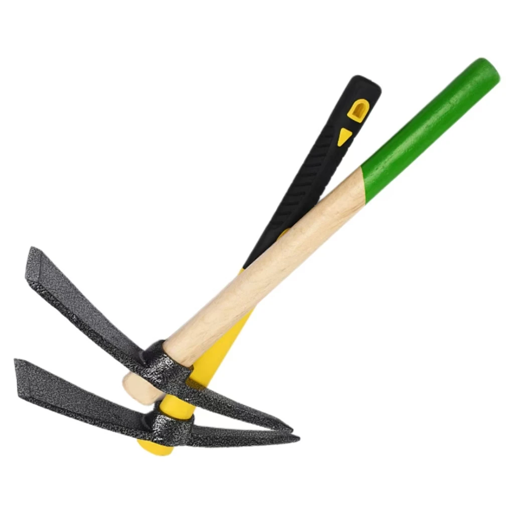 Wooden Handle Types Hand with Digging Head Garden Pickaxes Coal Mining Farming Tools Farm Pickaxe