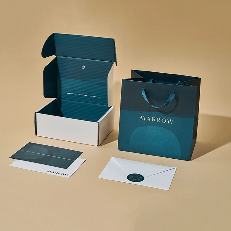 eco-friendly biodegradable luxury shipping mailer box custom printed packaging paper box with logo
