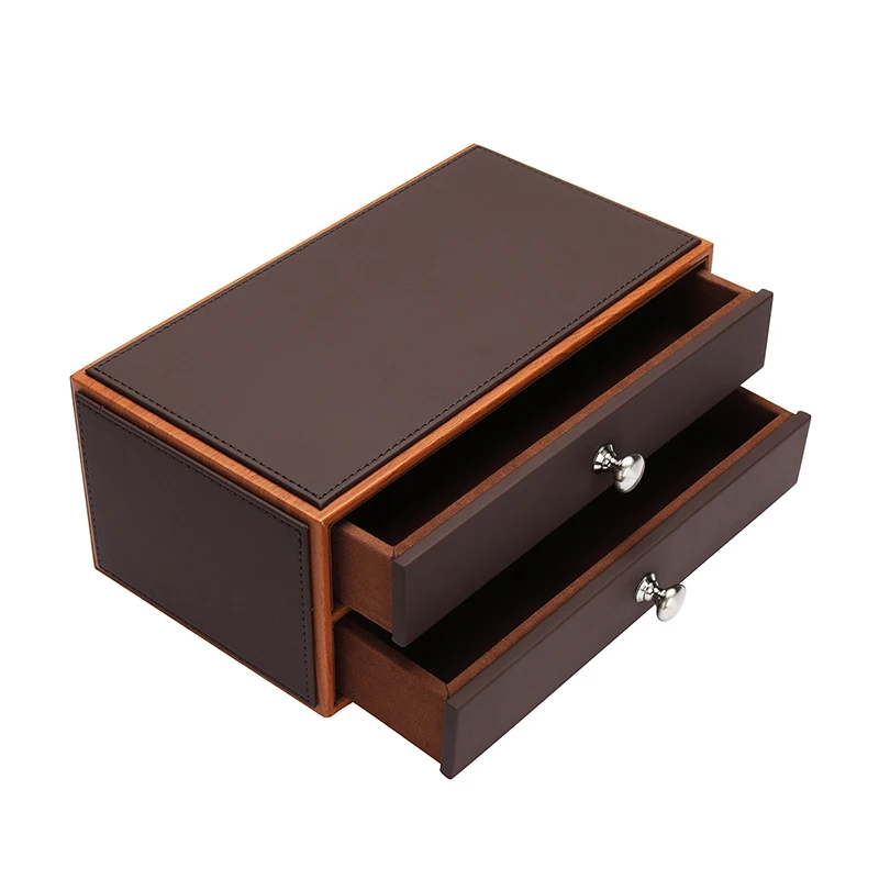 Wholesale Custom Hotel Supplies Leather Products Accessories Amenities Storage Set