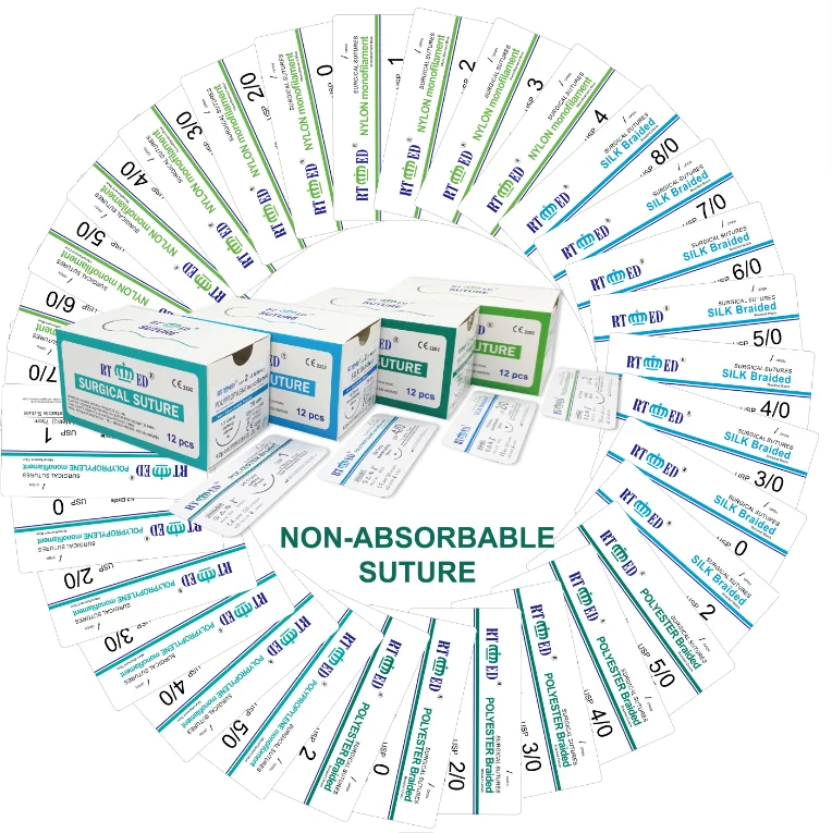 Non-absorbable Sutures Surgical Suture Silk with Needle