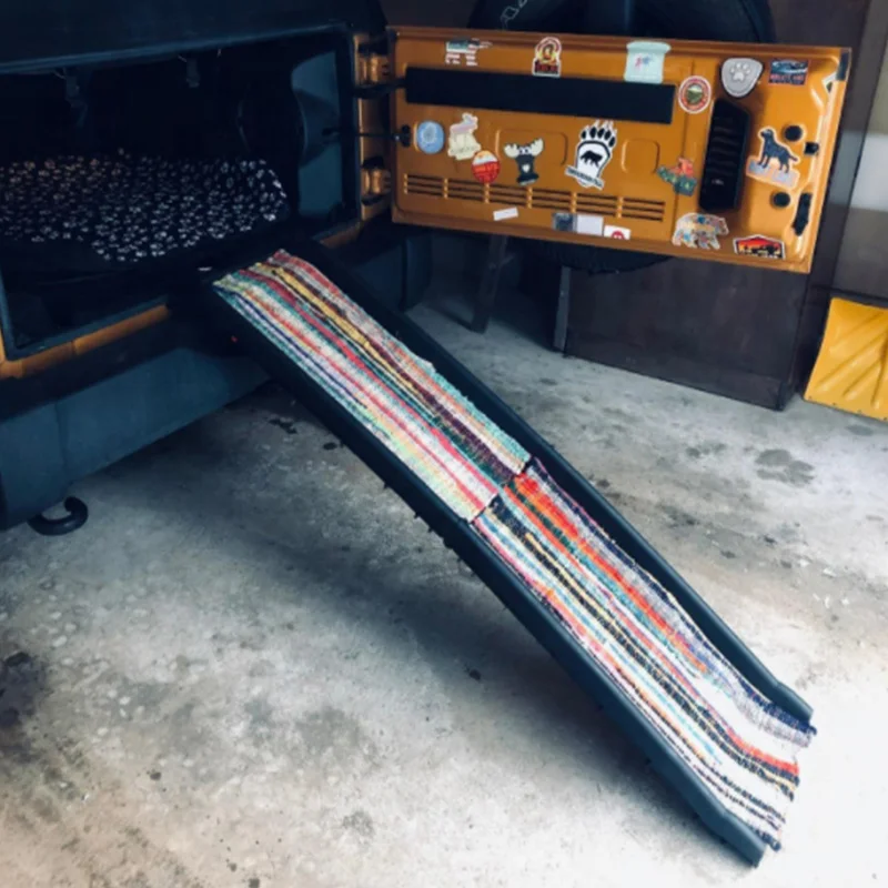 Таможня поверхность Нескользящие легкий вес, для путешествий, Пластиковая Складная Собака пандус