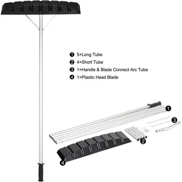 Resistant to low temperatures convenient roof rake aluminum square work plastic snow multifunction shovel head unbreakable