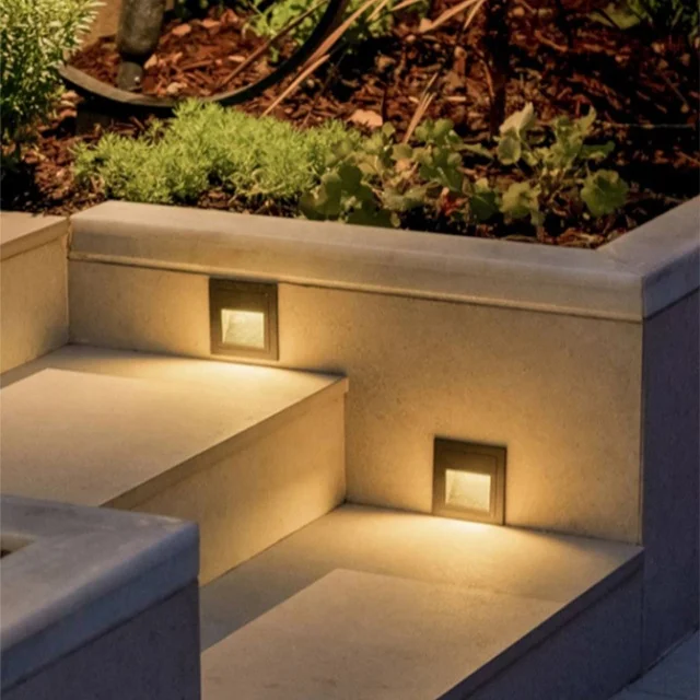 Factory Wholesale Outdoor Lighting Wall Recessed Waterproof COB LED Stair Case Step Light
