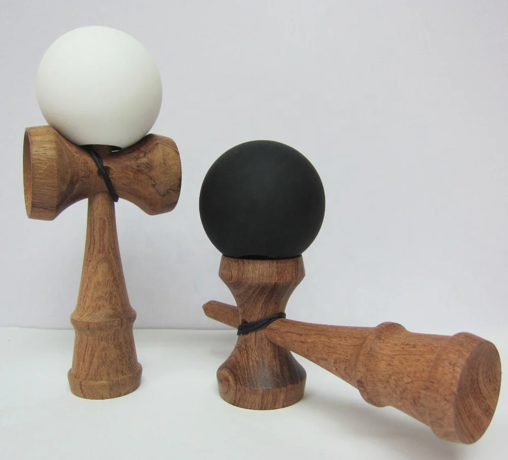 Wholesale New Rubber Paint Cherry Wood Kendama Toy