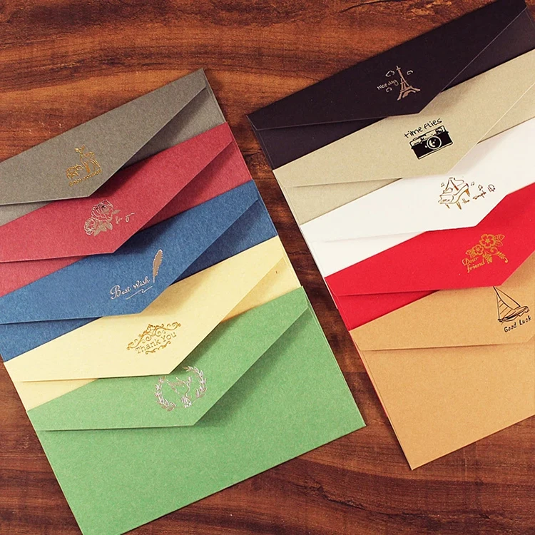 Customizable promotional greeting card packaging recycled wedding card packing envelopes