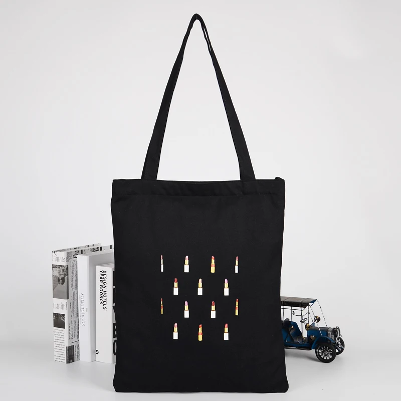 High King  canvas tote bag with leather handle cotton tote bags with custom printed logo beach tote bag