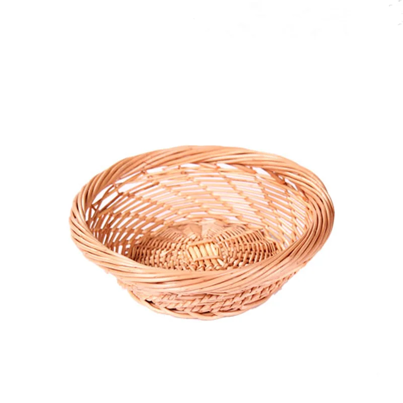 Hot Sale Handmade Wicker/Willow Fruit Basket Three-Color Decorative Handweaving