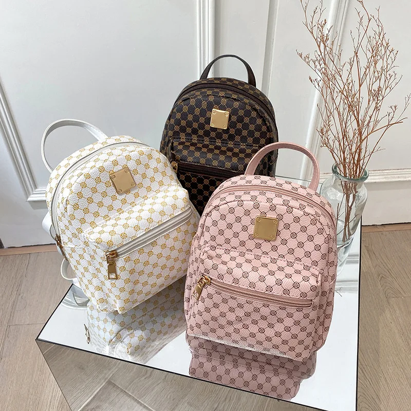 Hot Sale School Mini Pu Leather Backpack Women Fashion Backpack Purses Small School Bags For Girls Travel Bag