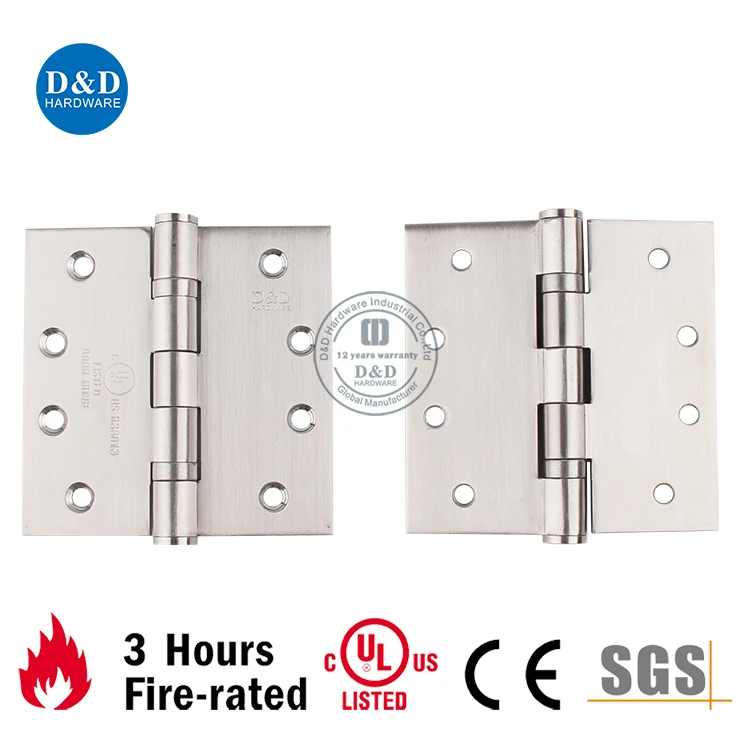 UL Listed Stainless steel 304 2BB fired rated full mortise Commercial Door butt  hinge Heavy Duty hinge