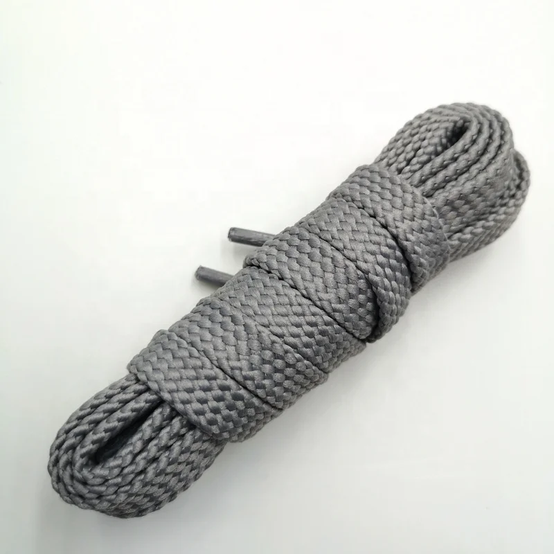 Hot selling multi colored polyester braided flat thick shoe laces
