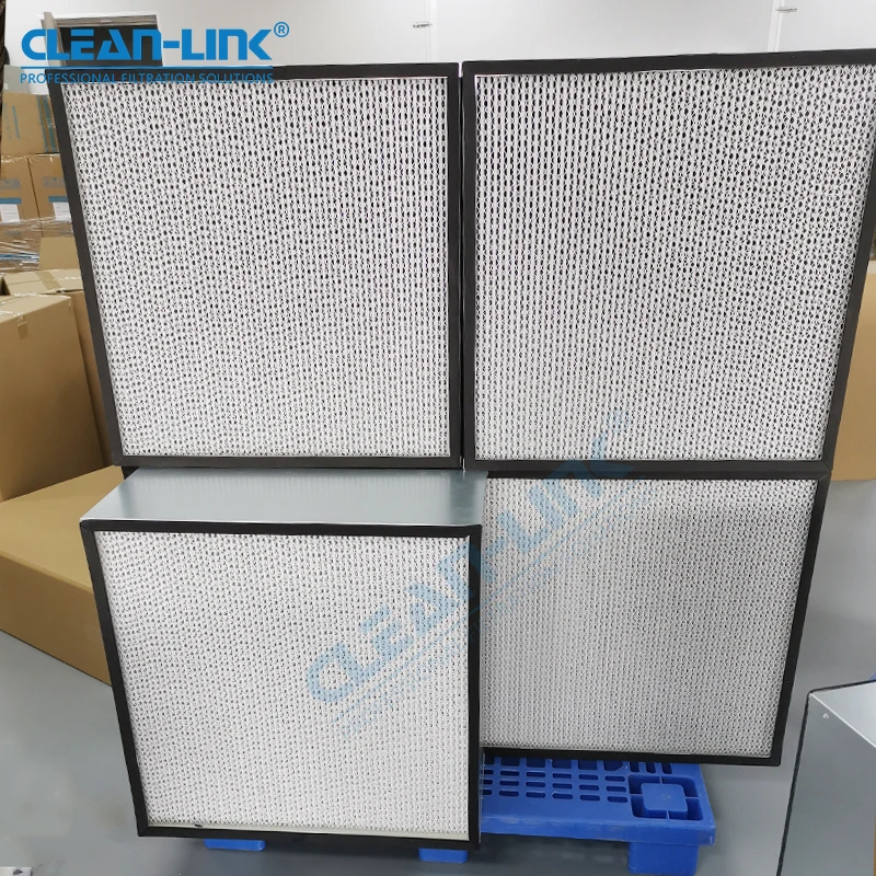 Manufacture High Efficiency Air Filter H13 H14 Laminar Flow Hood Deep Pleated Hepa Filter for Separator Ahu Ventilation System