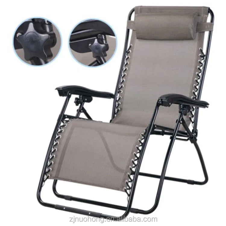 Folding reclining luxury zero gravity chair folding beach chair adjustable sun lounge chair with cup holder