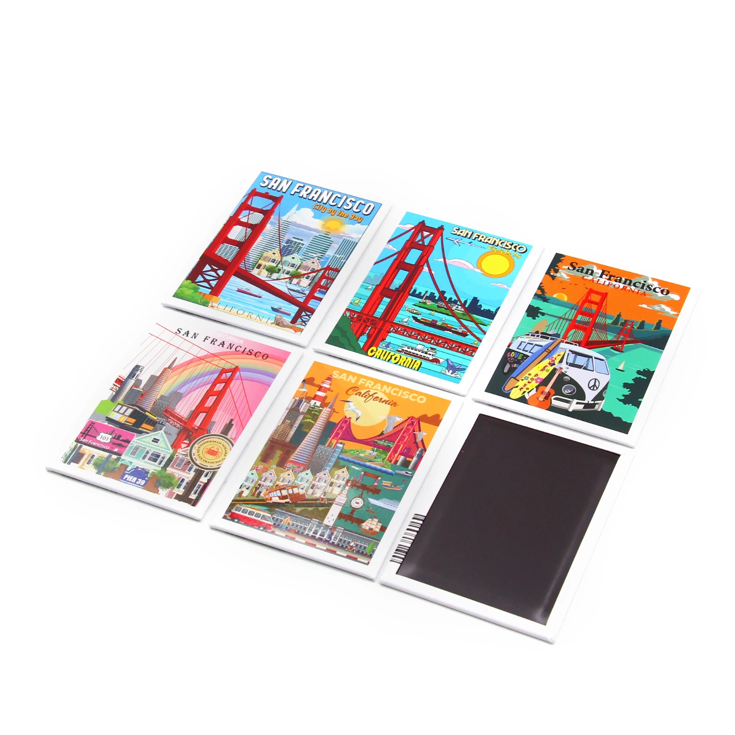 New Custom Memorial of scenic Spot Refrigerator magnet Sticker 3D Metal Tin fridge magnet for souvenir