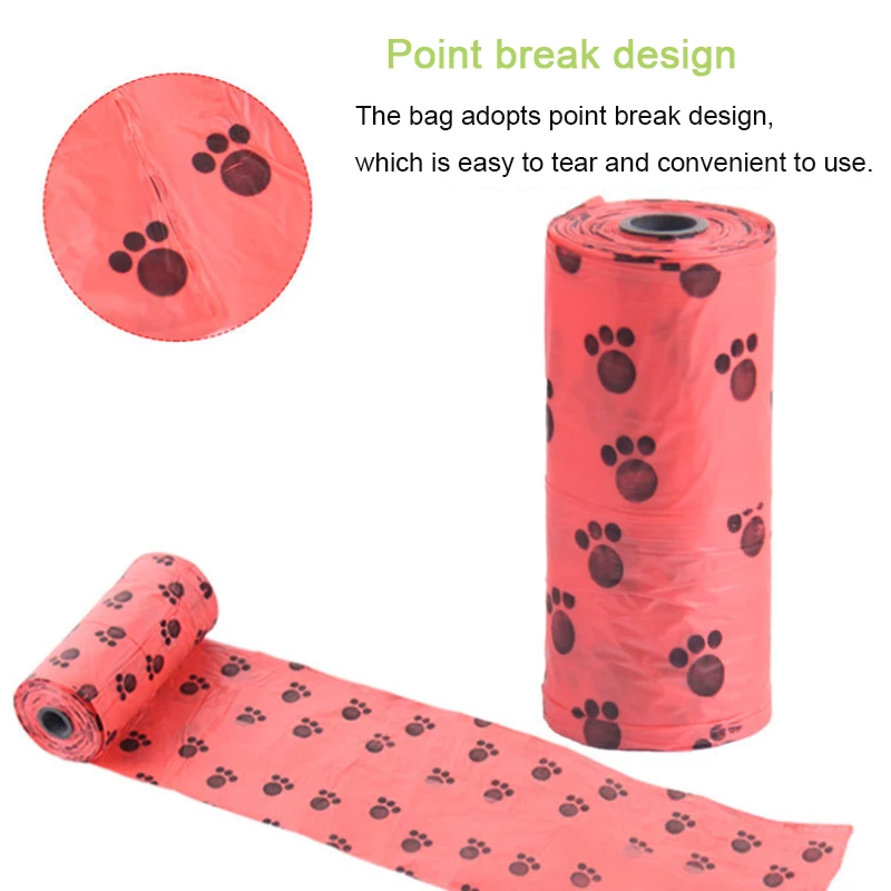 New Virgin Material Pet Supplies Garbage Bag Custom Printed Heat Seal Cat Dog Poop Bag Outdoor Pet Dog Waste Poop Bag