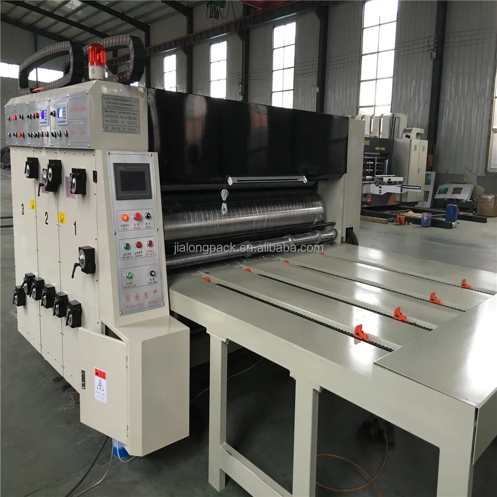 JIALONG best price 3 color chain feeder pizza carton box printing machine for sale
