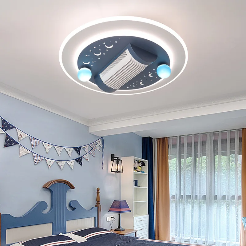 The fourth generation of drum type large wind LED bladeless fan light bedroom high display intelligent remote control fan light