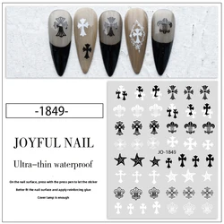 3D nail stickers hand-painted rose Crocodile cross stickers nail art decorative stickers