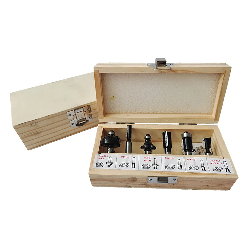 6 PCS Router Bit Set Milling Tools for Woodworking