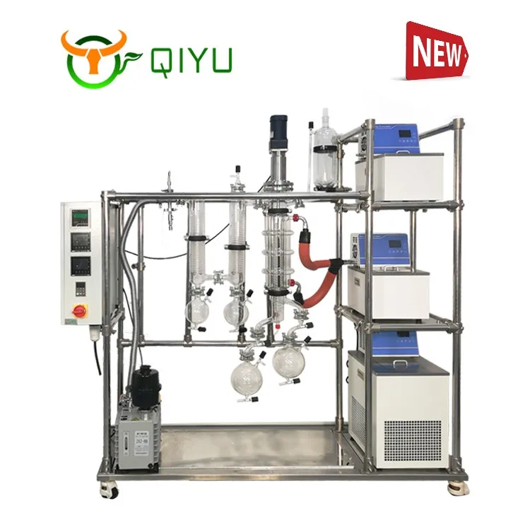 Fast Delivery High Borosilicate Glass Precise Molecular Separation Turnkey Solution Wiped Film Molecular Distillation
