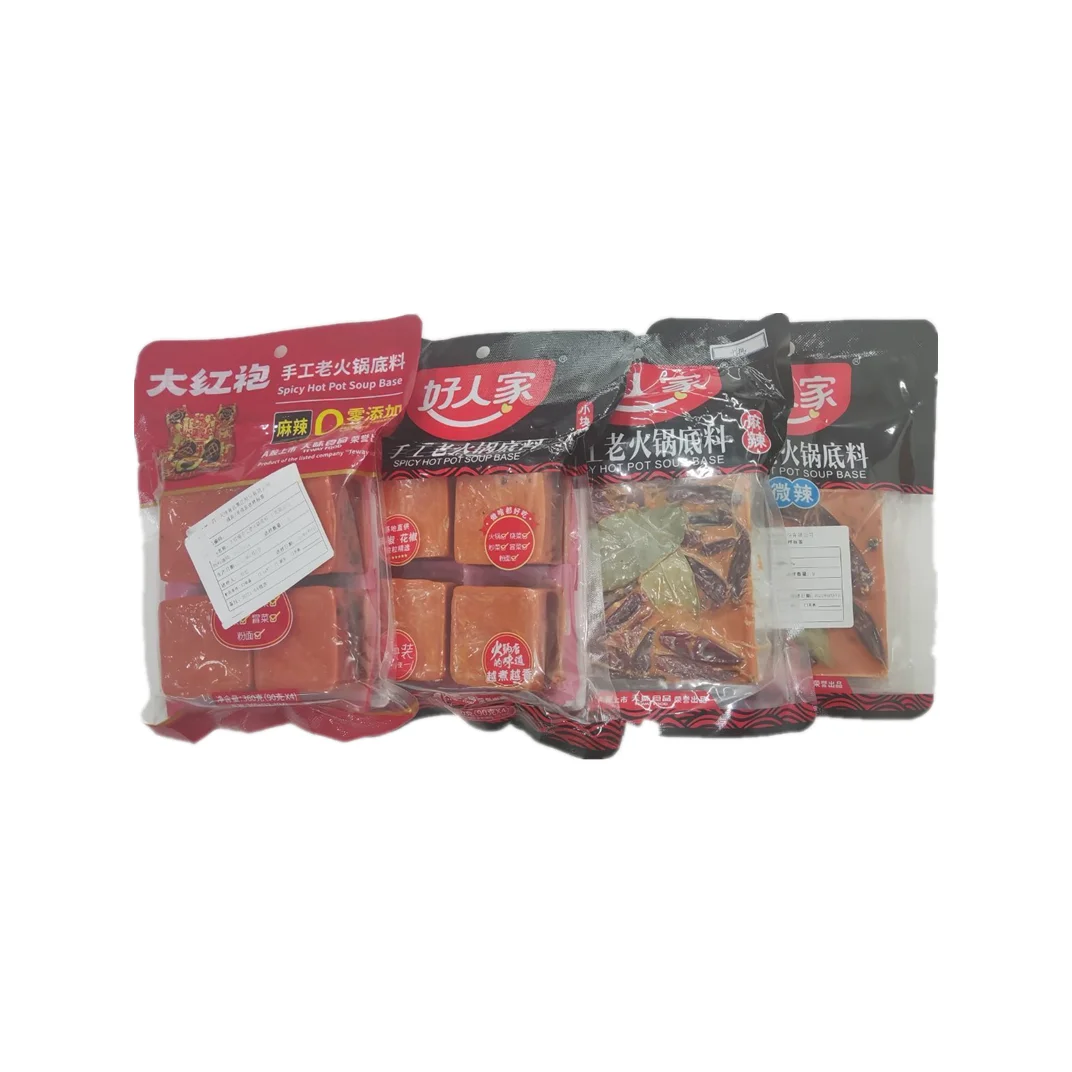 Flavorful handmade traditional hot pot base Chinese Factory Sale hot pot spicy flavor  in large stock
