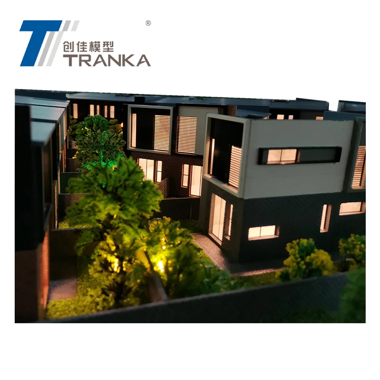 Luxury architecture design prefabricated house villas ,2D plan drawing