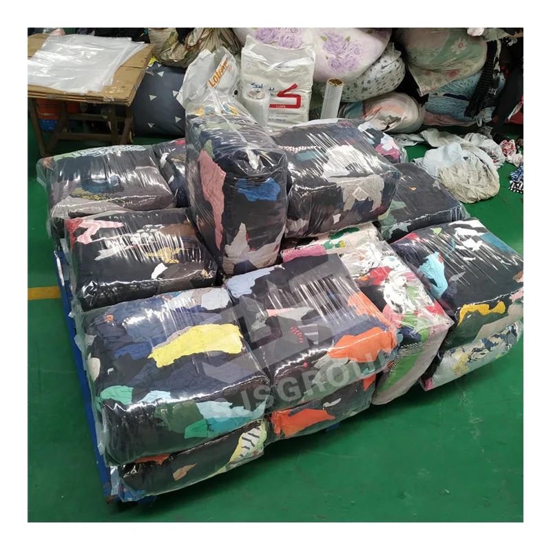 Cut 100% Reused 10Kg 20Kg Trapo Industrial Multicolor 25 Kg Floor Cleaning Rags Cotton Wiping Rags