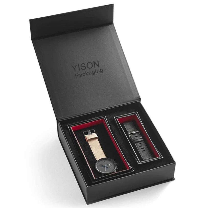 OEM factory customized logo high quality cardboard paper gift para relojes wrist watch boxes cases for watch