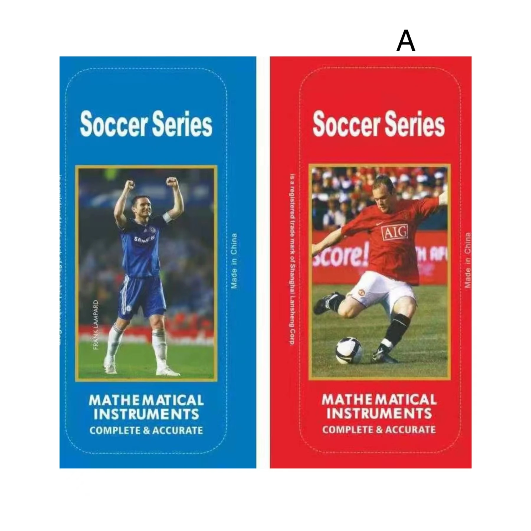 Best selling Shirleyya  colorful soccer type OXFDRD Compass  Math Set in Tin Box for school