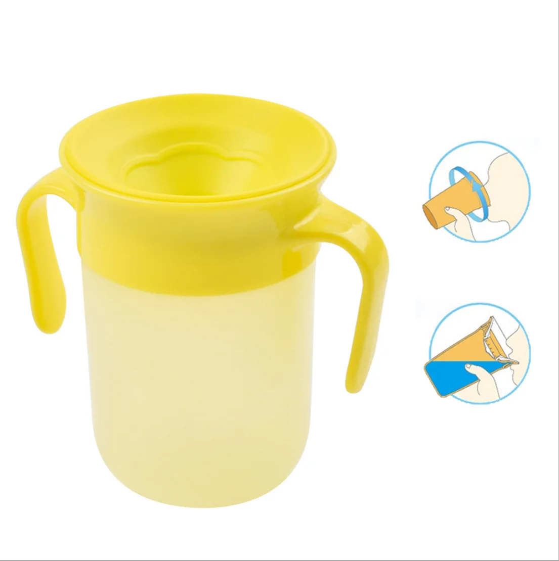 Magic 360 Sippy training baby trainer Cup with double handle