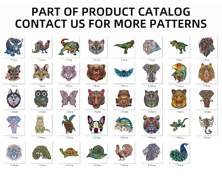 Pieces Best Wooden Puzzles for Adults Wooden Jigsaw Puzzle Irregular Unique Animals Shaped Puzzles Gift for Kids S/M/L