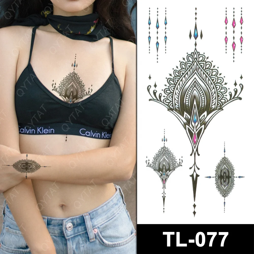 New Designs Waterproof Temporary Body Art Breast Sex Girl Tattoo