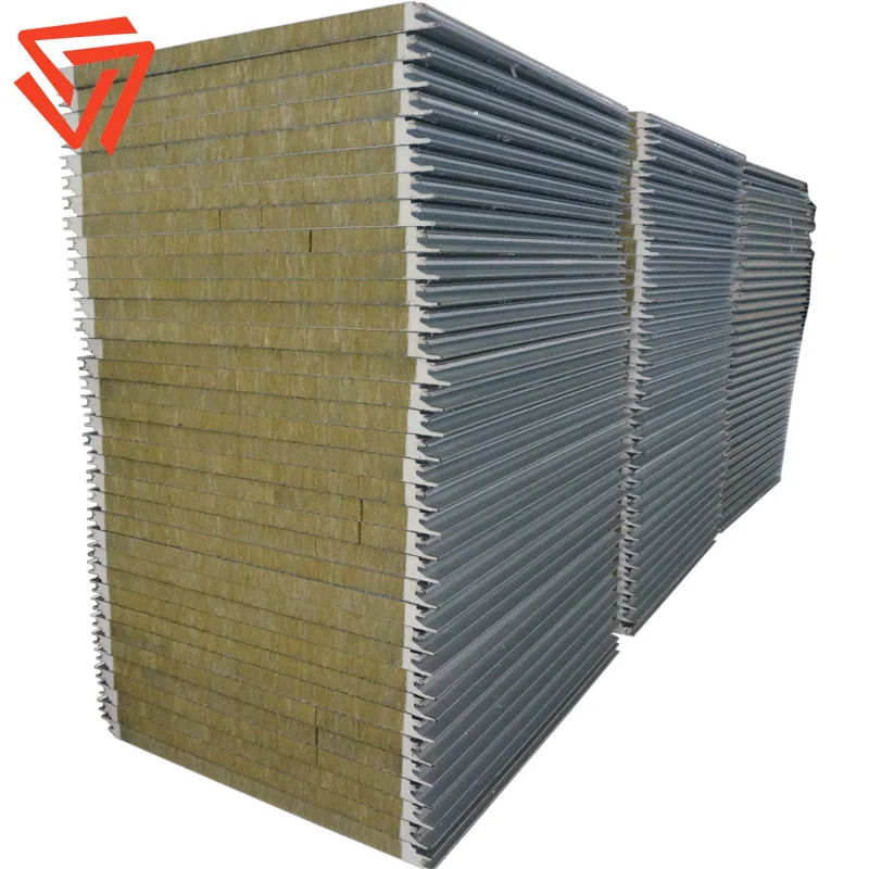 structural insulated fireproof rock wool roof panel sandwich panels price for chicken farm