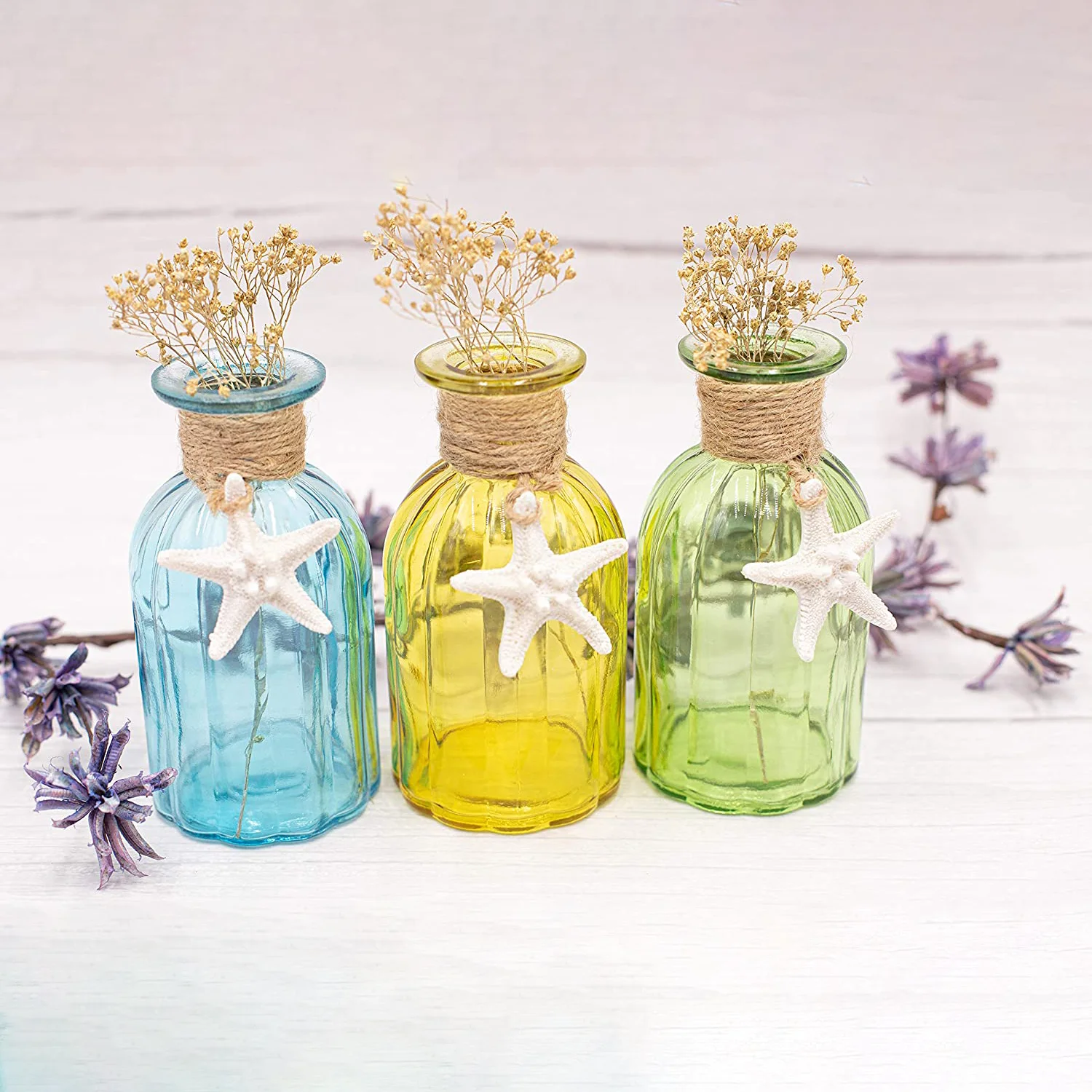 Retro Small Glass Vase Embossed Glass mini Vase small glass bud vase with low price Eco-friendly