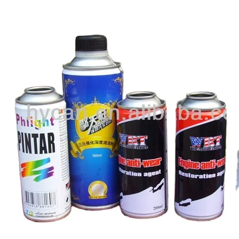 Diameter 65mm*157mm plain/white/silver color aerosol spray tin can
