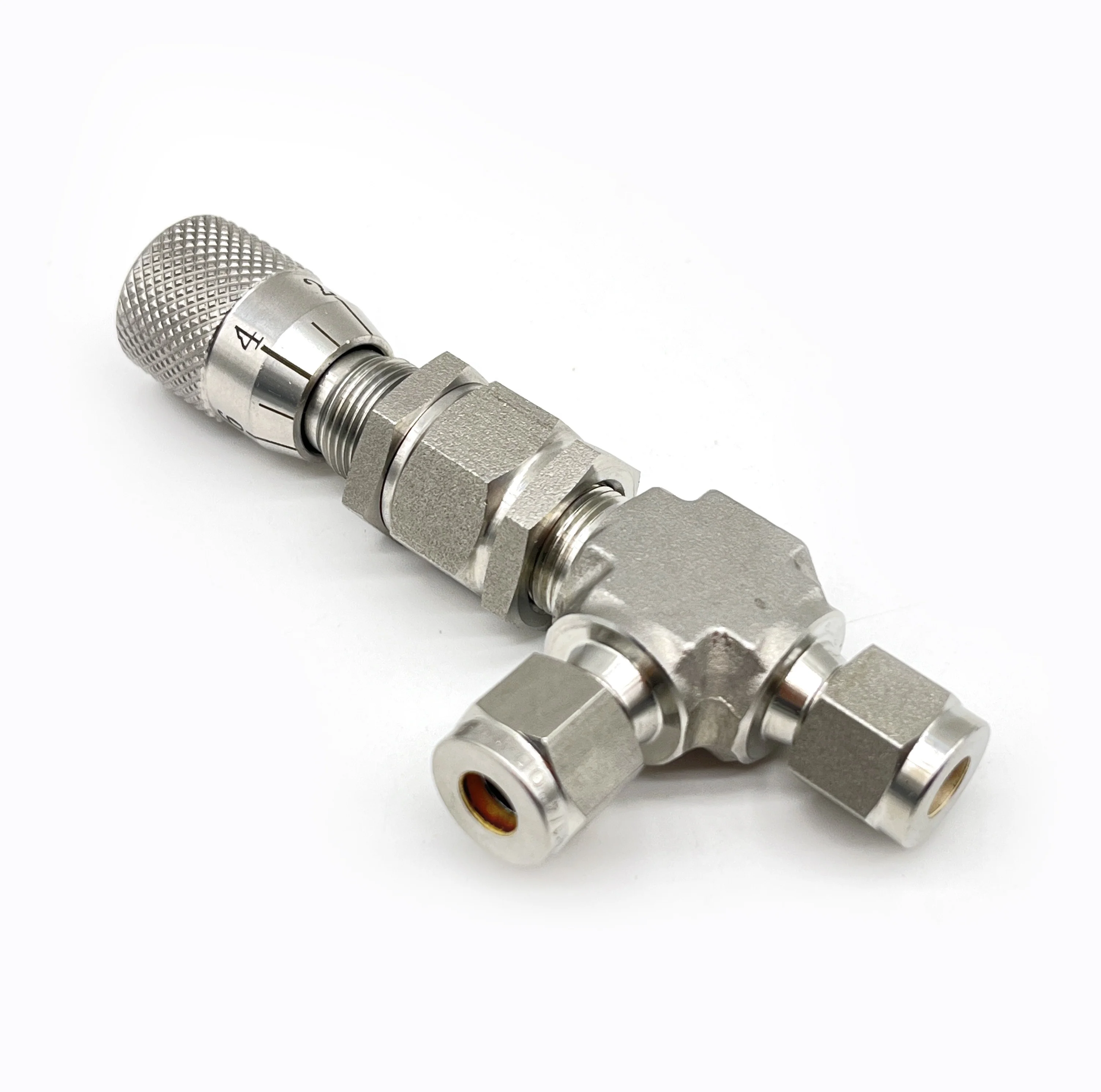 Hydraulic micro metering valve air flow swagelok type needle valve v meter pressure fuel water meter valve