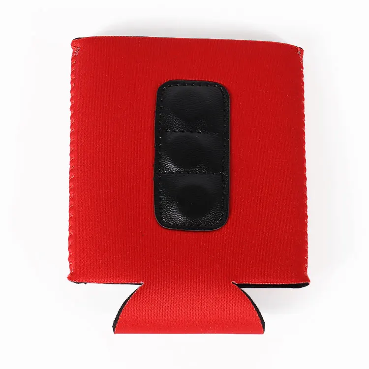 Custom 3mm neoprene material magnetic sport beverage folding can cooler with magnet