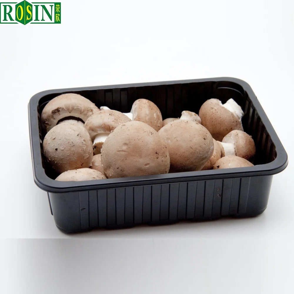 Supermarket Vegetable Fruit Meat Plastic Tray Disposable Sealable Film Food Grade Frozen Fresh Packaging Box Seafood tray