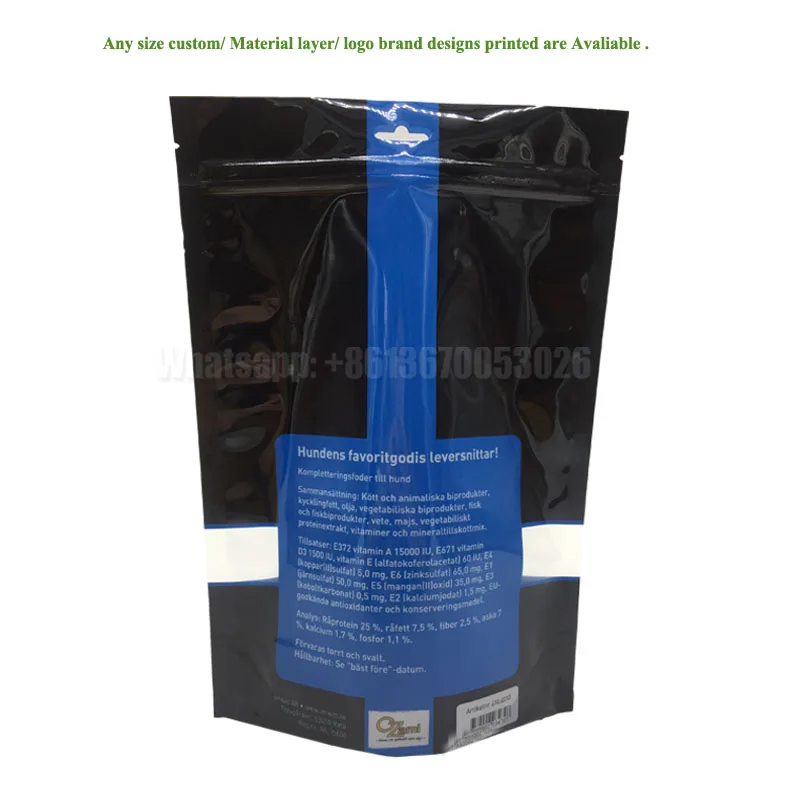 Custom Design Printed Fishing Lure Sachet 2.5kg 5kg Plastic Pet Feed Package Vegan Food Bottom Zipper Pouch LDPE