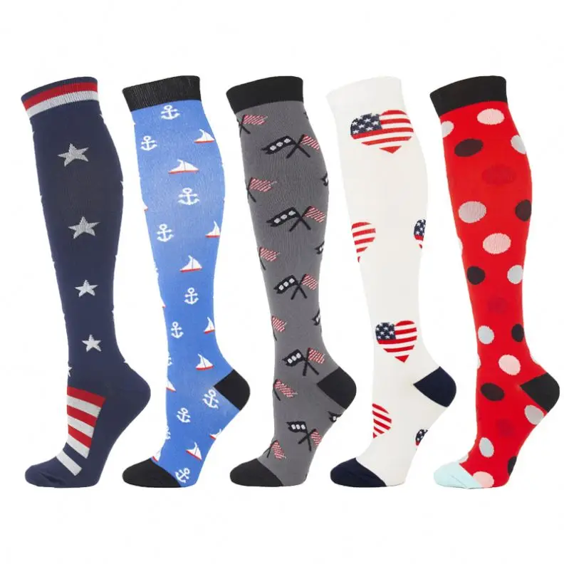 New Compression Socks Women & Men Sports Flight Travel Nurses Running Athletic Stocking Cycling Socks Football Soccer Sock