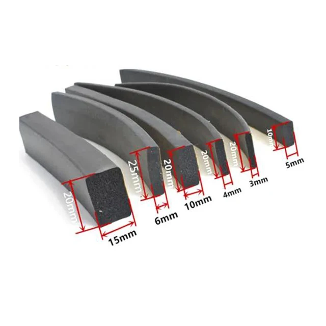 Foam Sealing Tape Rubber Strips Window Door Neoprene Rubber Sheet Foam Adhesive Strip