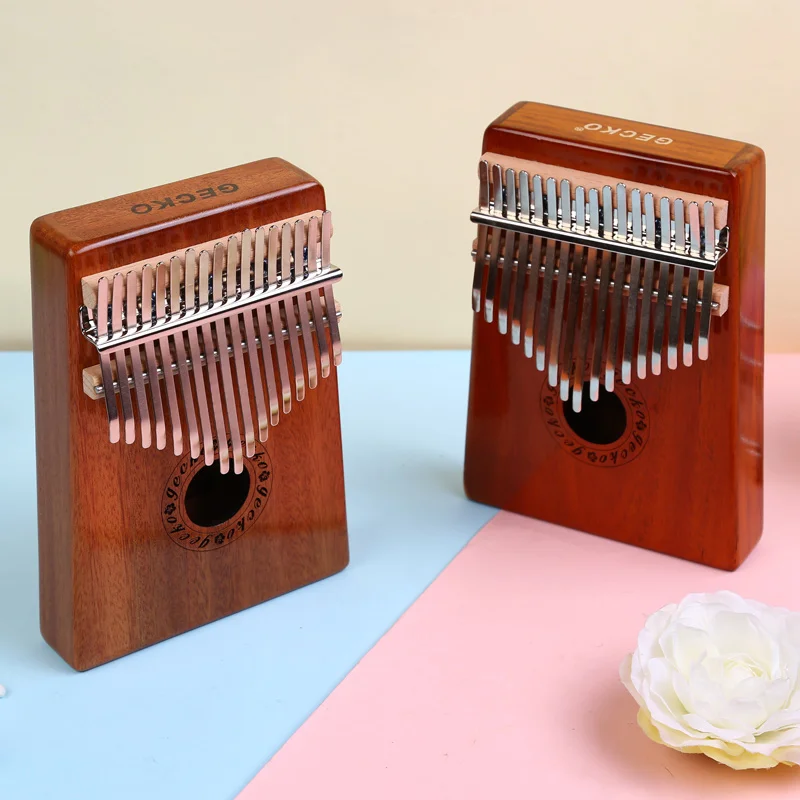 Thumb-fingered harp, mahogany finger harp, a two-fingered harp instrument