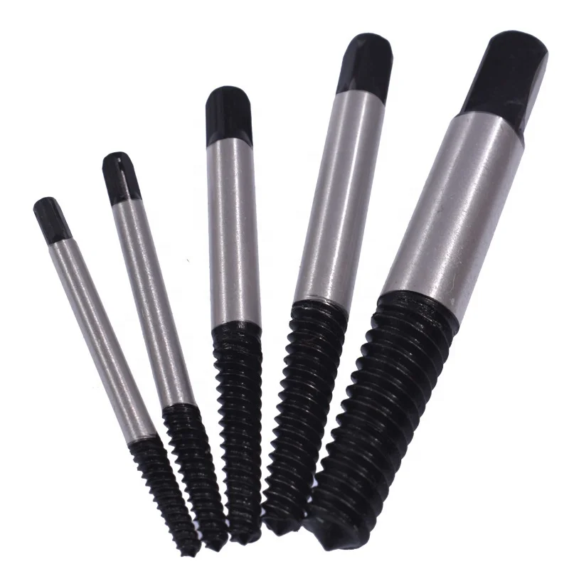 5PCS Damaged Screw Extractor Broken Stud Remover Bolt Extractor Set