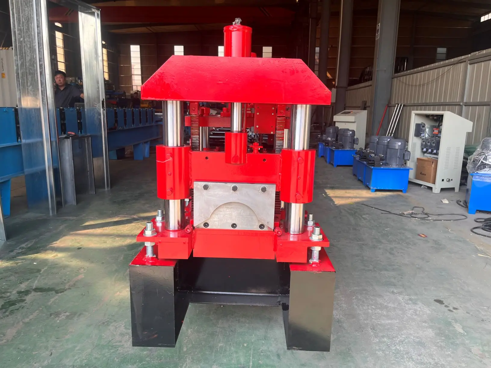 Metal ridge cap roof tile cold roll making forming machine ridge tile making machinery roofing machine