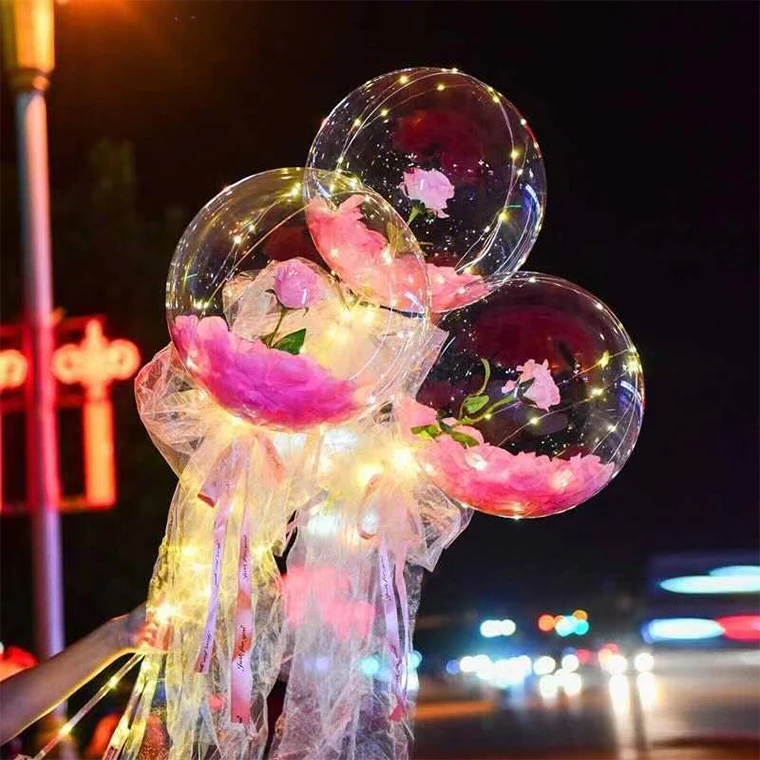 Led bobo balloons Christmas party balloons with led string light Led balloons