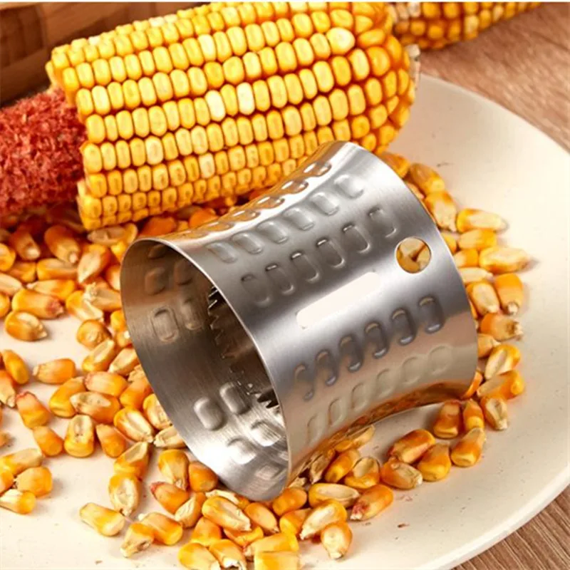 
Creative kitchen cooking corn threshing peeled corn kernels stainless steel 304 mini corn threshing 