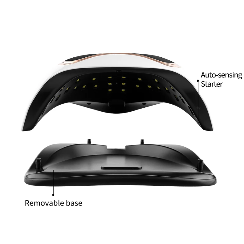 UV LED Nail Lamp Nail Dryer 120W Faster Gel Polish Machine Professional Curing Light with 4 Timer Setting for DIY Nail Art