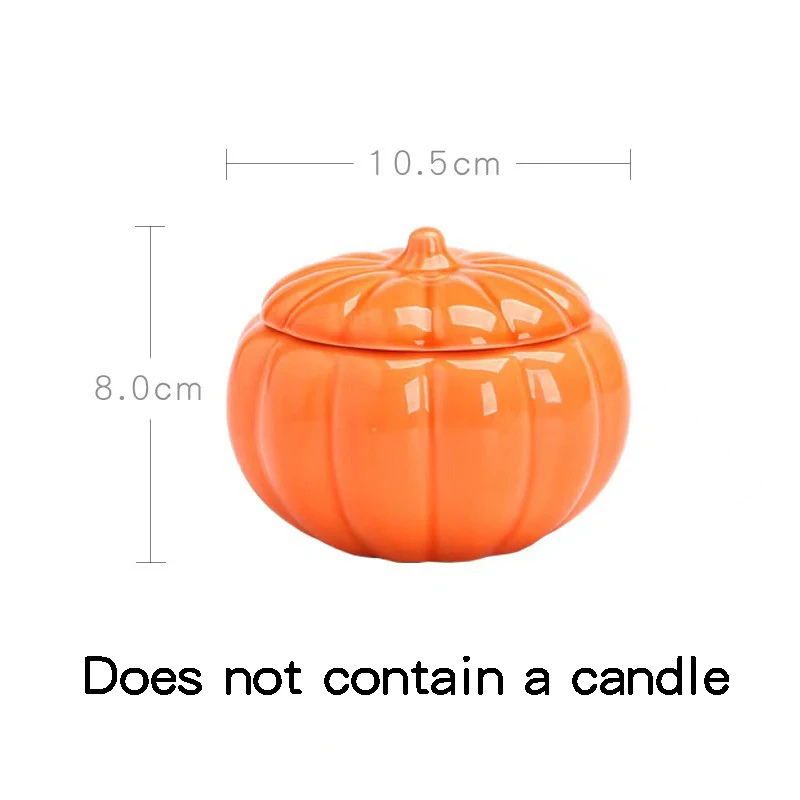wholesale luxury halloween Ceramic DIY pumpkin candle jars candle jars