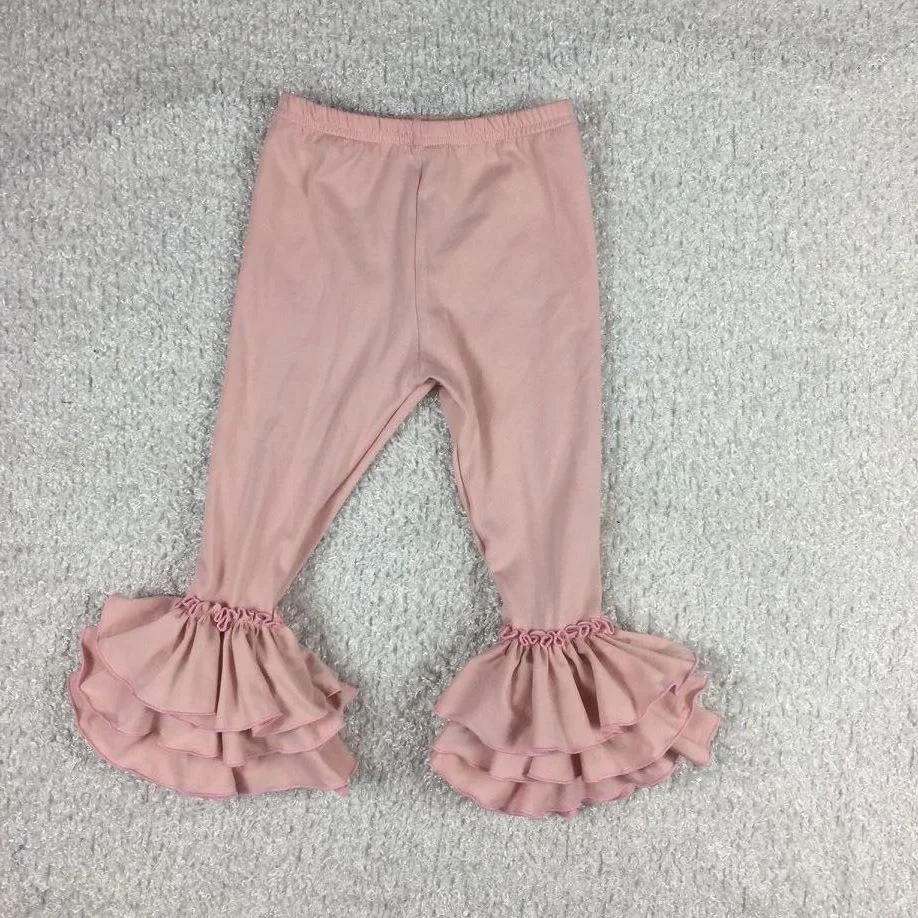 High Quality Baby Cotton Leggings Fall Winter Toddler Girls Solid Icing Ruffle Pants For Kids