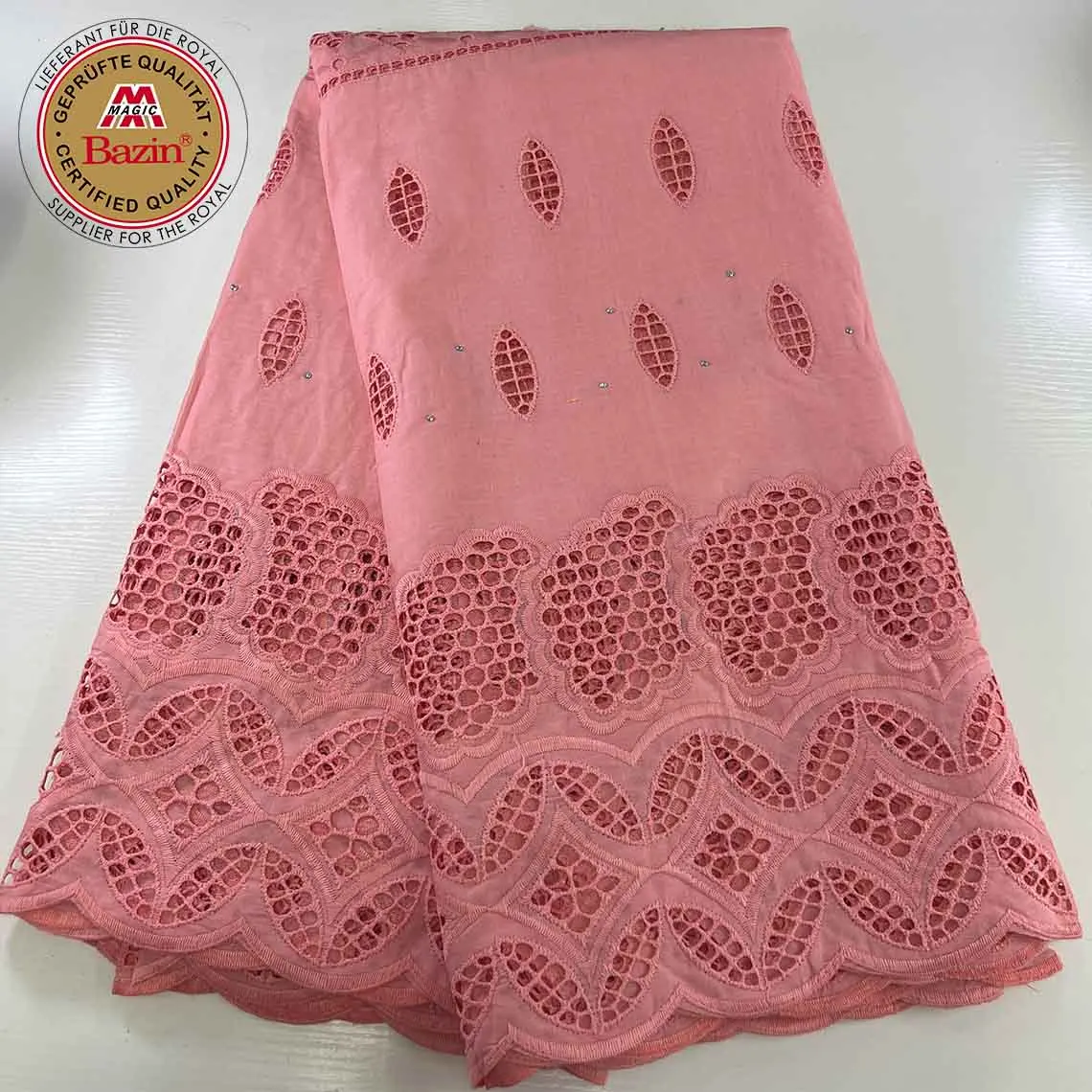 Latest Style Pure Cotton Swiss Voile Lace Fabric For Gambia Women Traditional Wedding Party Dresses 100% Cotton Stones Dry Lace